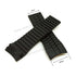 Fits/For Porsche Design Wristwatches - 25mm Black Rubber Silicone Curved End Replacement Watch Band Strap