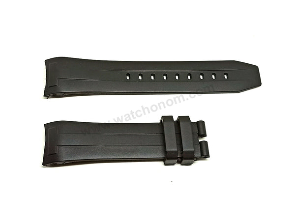 Fits/For Tissot Seastar 1000 T1204171742100 - 22mm Black Rubber Replacement Watch Band Strap