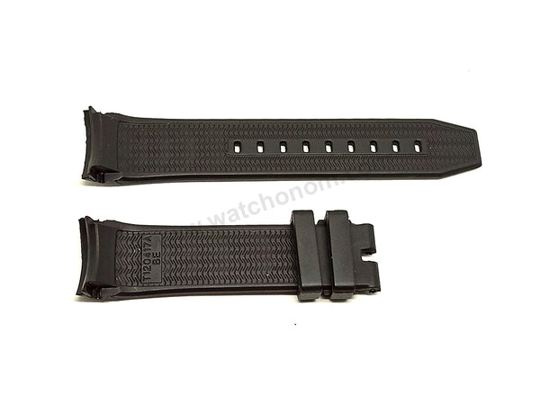 Fits/For Tissot Seastar 1000 T1204171742100 - 22mm Black Rubber Replacement Watch Band Strap