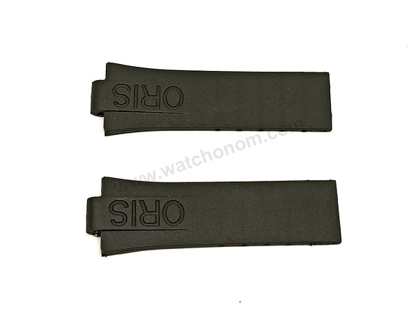 Fits/For Oris TT1 Divers 668-76** - 11mm Black Rubber Replacement Watch Band Strap