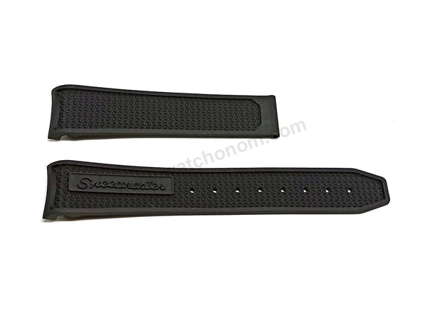 Fits/For Omega Speedmaster Racing- 21mm Full Black Rubber Replacement Watch Band Strap
