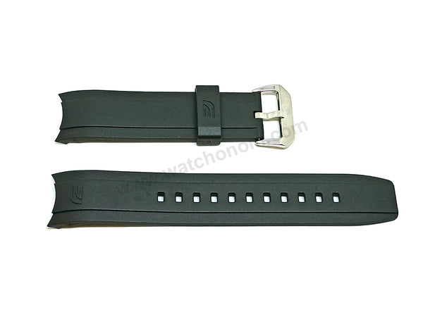 Authentic Casio EFM-100 Edifice - Black Replacement Rubber Watch Band Strap Belt