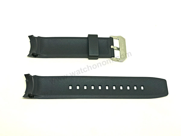 Authentic Casio EFM-100 Edifice - Black Replacement Rubber Watch Band Strap Belt