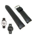 Fits/for Aviator AVW5839 , AVW1900 - 22mm Black Leather White Stitch Replacement Watch Band / Strap