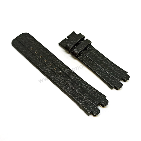 Fits/For Diesel DZ4118 , DZ4119 - Black Leather Handmade Replacement Watch Strap Band Belt