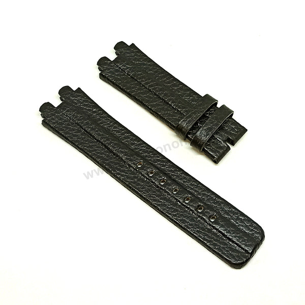Fits/For Diesel DZ4118 , DZ4119 - Black Leather Handmade Replacement Watch Strap Band Belt