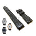 Fits/For Seiko Premier 6A32-00X0 - SNQ143P1 , SNQ153P1 , SNQ152J1 - 21mm Black Genuine Leather Curved end Replacement Watch Band Strap