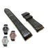 Fits/For Seiko Premier 7D56-0AB0 - SNP093P2 , SNP114P2 , SNP115P1  - 21mm Black Genuine Leather Curved end Replacement Watch Band Strap