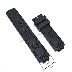 12mmx21mm Black HQ Rubber Watch Band Strap Compatible For Louis Vuitton  LV Tambour Series