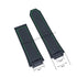 19mm Black Rubber Green Stitch Replacement Watch Band Strap Compatible Hublot King Power F1 Formula 48mm