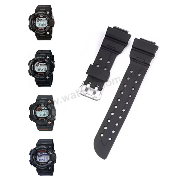 Fits/For Casio G-Shock GWF-1000 , GF-1000 Frogman - Black Rubber Replacement Watch Strap Band Belt
