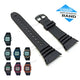 Fits/For Casio W-96H Standart Digital Watch - Black Rubber Replecement Watch Band Strap W96 , W-96