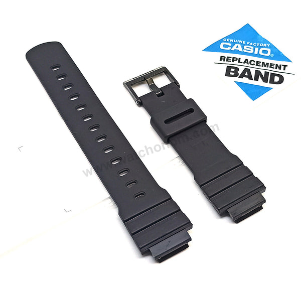 Genuine Casio AW-31 , AW-32 , AW-305 , AW-10 , AW-20 , AW-21U - 16mm Black Rubber Replacement Watch Band Strap Original Nos