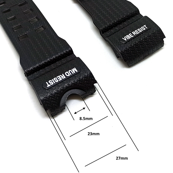 Fits/For Casio G-Shock GWG-1000 , GWG-1000GB Master of G - Black Rubber Replacement Watch Strap Band Belt