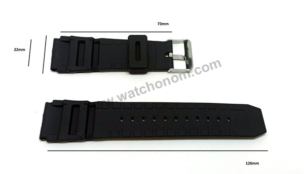 22mm Black Rubber Silicone Replacement Watch Band Strap Bracelet fits/for Seiko JDM SKX007 6309-**** , GL831