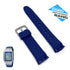 Authentic Casio EDB-120 E-Data Bank  - Navy Blue Replacement Rubber 10124356 Watch Band Strap Belt