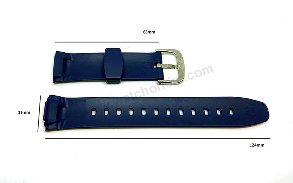Authentic Casio EDB-120 E-Data Bank  - Navy Blue Replacement Rubber 10124356 Watch Band Strap Belt
