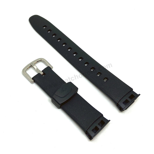 Authentic Casio EDB-120 E-Data Bank  - Black Replacement Rubber 10124354 Watch Band Strap Belt