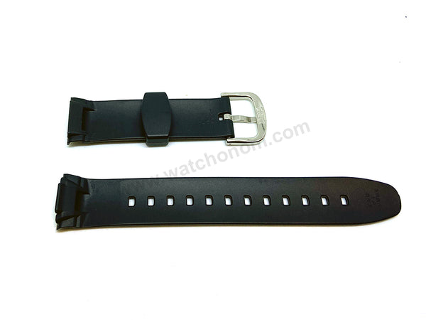 Authentic Casio EDB-120 E-Data Bank  - Black Replacement Rubber 10124354 Watch Band Strap Belt