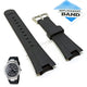 Fits/For Casio EF-305 Edifice - Black Rubber Replacement Watch Strap Band Belt