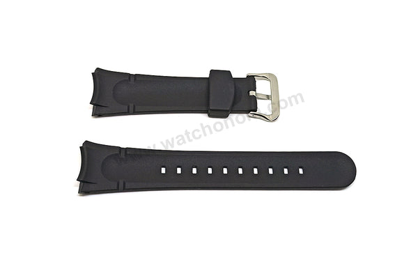Fits/For Casio EF-305 Edifice - Black Rubber Replacement Watch Strap Band Belt