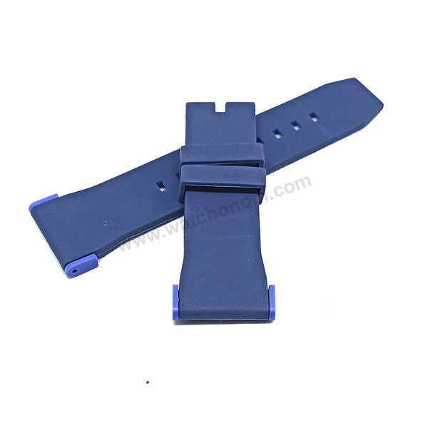 Fits/ For Puma Ultrasize PU103461005 , PU103461021 , PU103911009 , PU103981006  - 28mm Blue Rubber Replacement Watch Band Strap (with blue lug parts)