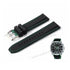 Fits/For Lorus RM349GX9 - VD57-X178 - Green Line on Black Silicone Replacement Watch Band Strap Belt