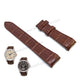 Fits/For Seiko Premier 6A32-00X0 - SNQ150P1 , SNQ149P1 - 21mm Brown Genuine Leather Curved end Replacement Watch Band Strap