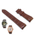 Fits/For Seiko Premier 7D56-0AB0 - SNP096P1 , SNP127P1 - 21mm Brown Genuine Leather Curved end Replacement Watch Band Strap