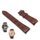 Fits/For Seiko Premier 7D56-0AB0 - SNP096P1 , SNP127P1 - 21mm Brown Genuine Leather Curved end Replacement Watch Band Strap
