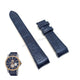 Fits/For Seiko Premier 7D56-0AB0 - SNP126P1  - 21mm Navy Blue Genuine Leather Curved end Replacement Watch Band Strap