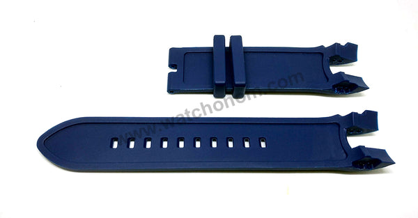 Fits/ For Invicta Pro Diver 17809 , 17810 , 18028 - 26mm Blue Rubber Replacement Watch Band Strap
