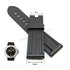 Fits/For Officine Panerai Luminor Marina Submersible - 24mm Black Rubber Replacement Watch Band Strap