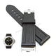 Fits/For Officine Panerai Luminor Marina Submersible PAM024 - 24mm Black Rubber Replacement Watch Band Strap