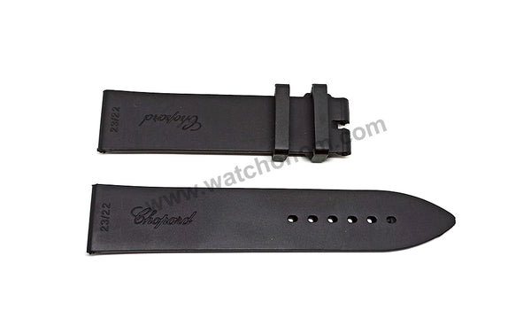 23mm Black Rubber Replacement Watch Band / Strap Compatible with Chopard Racing Classic