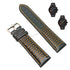 Fits/For Tissot T-Sport T116.617 Chrono XL - Orange Stitched on Black Genuine Leather Replacement Watch Strap Band Belt