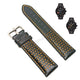 Fits/For Tissot T-Sport T116.617 Chrono XL - Orange Stitched on Black Genuine Leather Replacement Watch Strap Band Belt