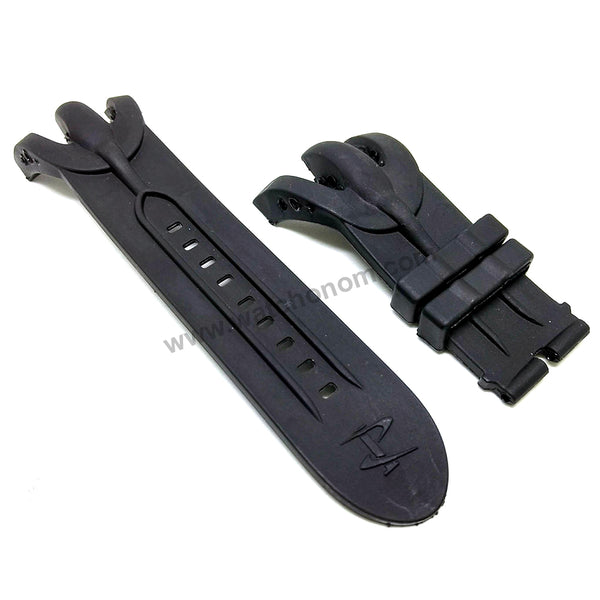 Fits/For Invicta Venom 26661 , 26662 , 28382 , 28384 , 28387 , 46465 , 46466 Black Rubber Replacement Watch Band Strap