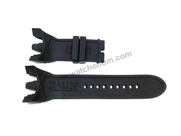 Fits/For Invicta Venom 0972 , 0973 , 0974 , 0975 Black Rubber Replacement Watch Band Strap