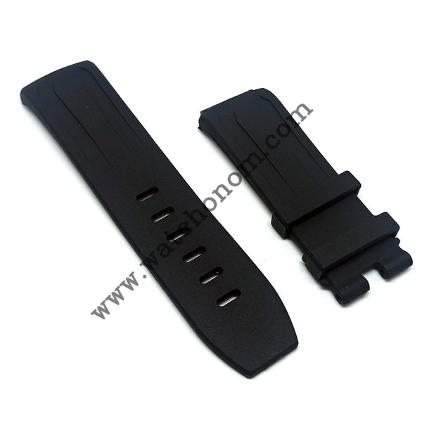 27mm Black Rubber Silicone Screw mount Lug Replacement Watch Band Strap Compatible with AP Audemars Piquet Royal Oak OFFSHORE 26560IO , 26577TI , 26221FT