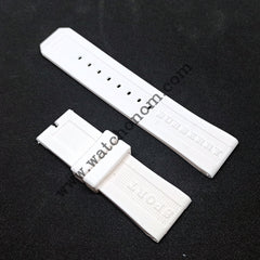 Burberry Endurance 24mm White Rubber Watch Band Strap