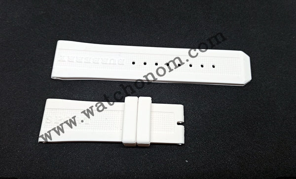 Burberry Endurance 24mm White Rubber Watch Band Strap