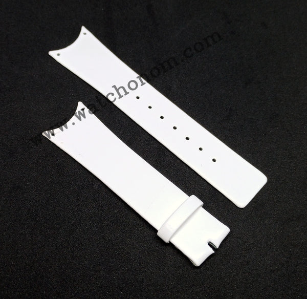 Calvin Klein Trust CK K0H23220 K0H232 21mm White Leather Watch Band Strap
