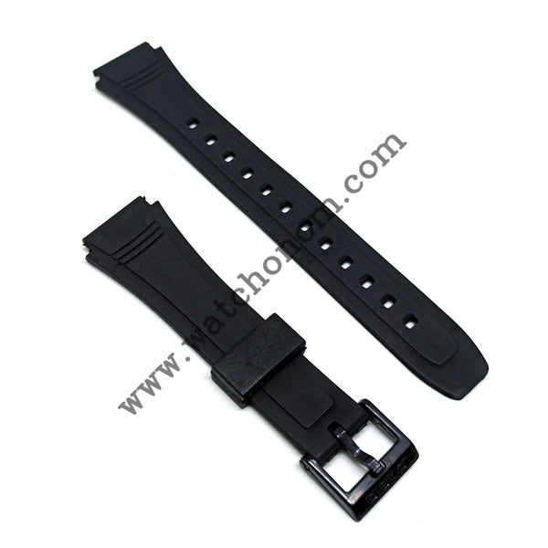 Casio 18mm Black Rubber Watch Band Strap DB-36-1AV DB-36-9AV DB36