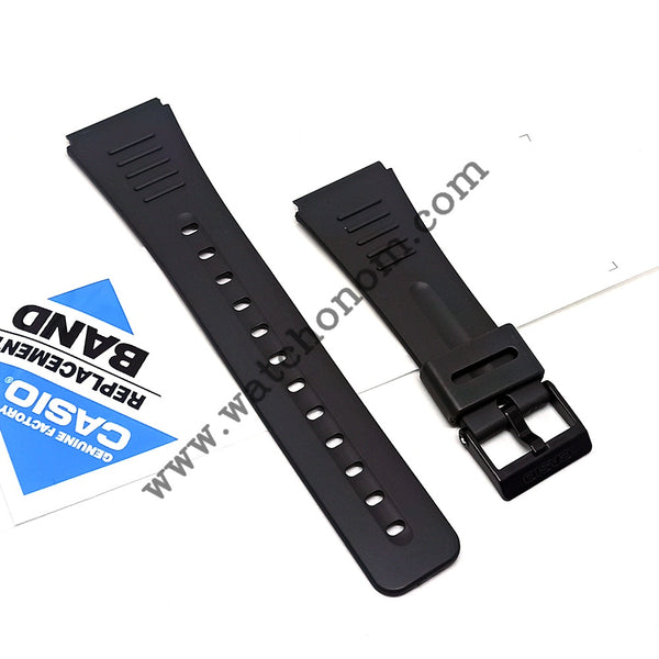 Genuine Casio CMD-40 CMD-40B CMD-40D CMD-40E CMD-50 Remote Control Wristwatch - 22mm Black Rubber Silicone Replacement Watch Band Strap
