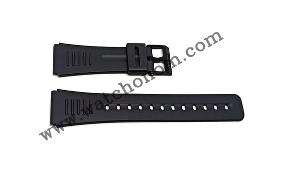 Genuine Casio CMD-40 CMD-40B CMD-40D CMD-40E CMD-50 Remote Control Wristwatch - 22mm Black Rubber Silicone Replacement Watch Band Strap