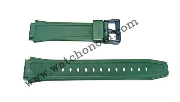 Casio 23mm F-200W-1A / 2A Rubber Green Watch Band Strap