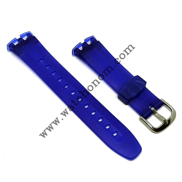 Casio EDB-310-6A Watch Band Strap 24mm Blue Rubber NOS Original
