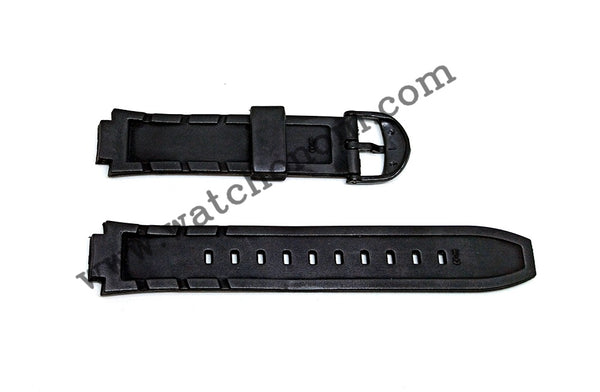 Casio Edifice 13mm Black Rubber Watch Band Strap EF-111-1A / 7A / 9A EF111