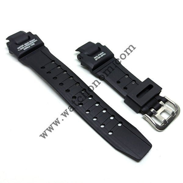 Casio G-Shock GA-1000 G-1400 GW-A1000 GW-A1100 GW-4000 22mm Black Rubber Watch Band Strap